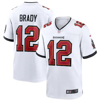 mens nike tom brady white tampa bay buccaneers game jersey